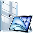Fintie Hybrid Slim Case for iPad Air 11-inch M3 (2025) / M2 (2024), iPad Air 5th (2022) / 4th Generation (2020) 10.9 Inch - Shockproof Cover with Clear Back Shell & Pencil Holder, Sky Blue