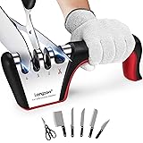 Longzon 4-in-1 Knife Sharpener [4 Stage] with a