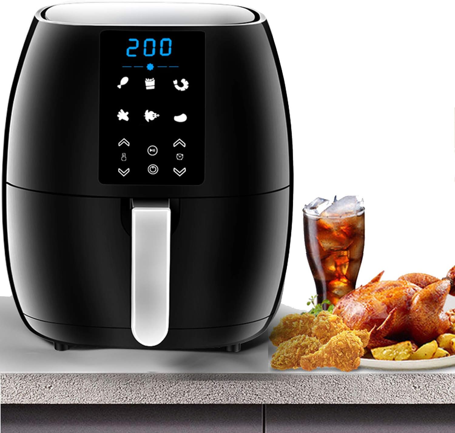Air Fryer Deep Fryer Oilless Cooker 5.3 Quart 1500W