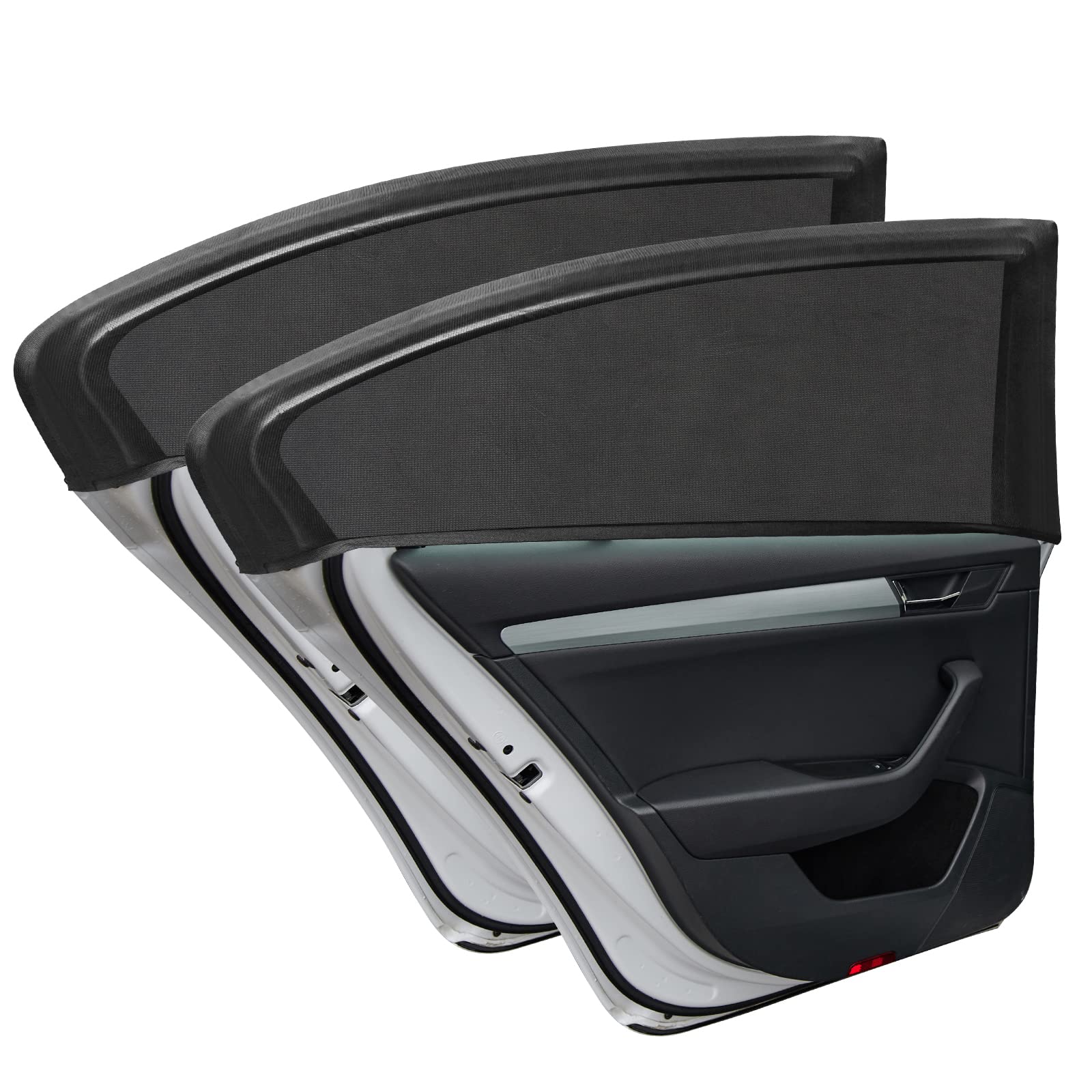 URAQT Car Window Shades 2 Pack for Kids Solar/UV Protection, Stretch to Fit for Baby Children Dog, Side Window