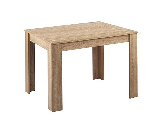 Homexperts Tisch NICK / Moderner Esstisch 140 cm / Küchentisch aus Melamin Sonoma Eiche / praktischer Esszimmertisch in hellb