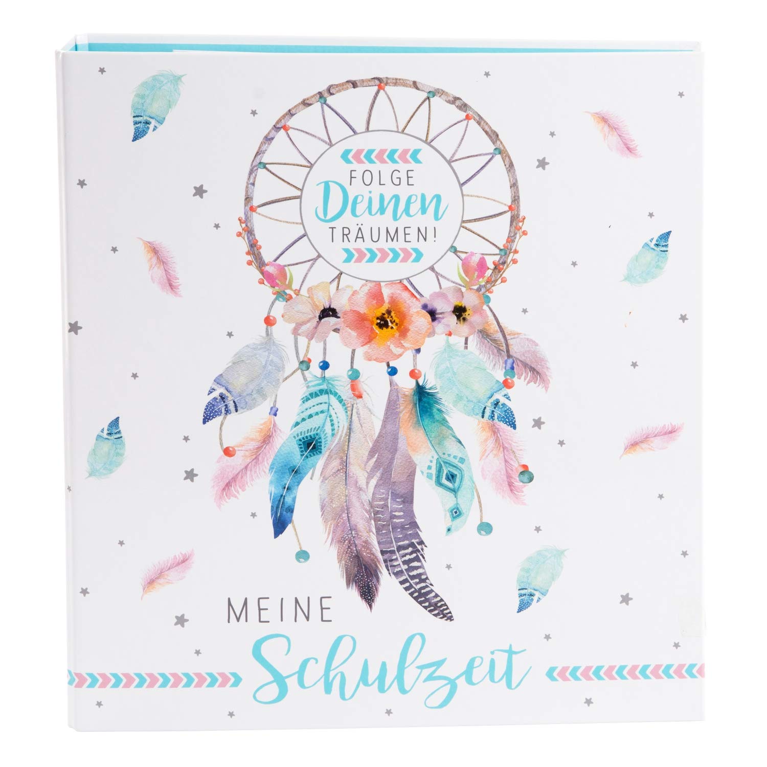 Goldbuch School Time Folder DIN A4 Dream Catcher Motif Spine Width 5cm Art Print 4 Dividers Multifunctional Folder Approx. 28.5 x 32 x 5cm