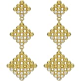Ted Baker London Boa Crystal Bobble Diamond Drop Earrings for Women (Gold/Crystal)