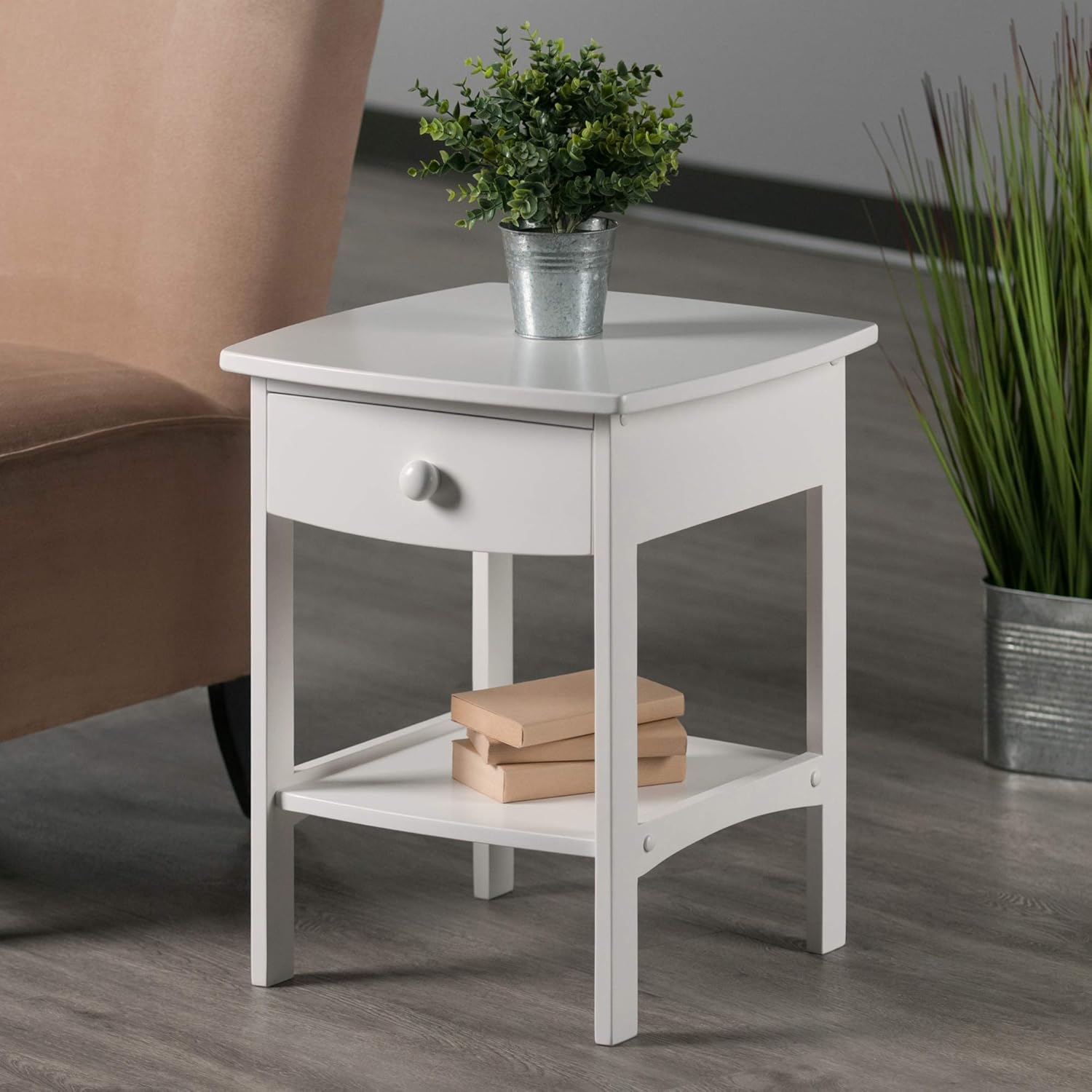Winsome Wood Claire Accent Table, White: Furniture & Decor
