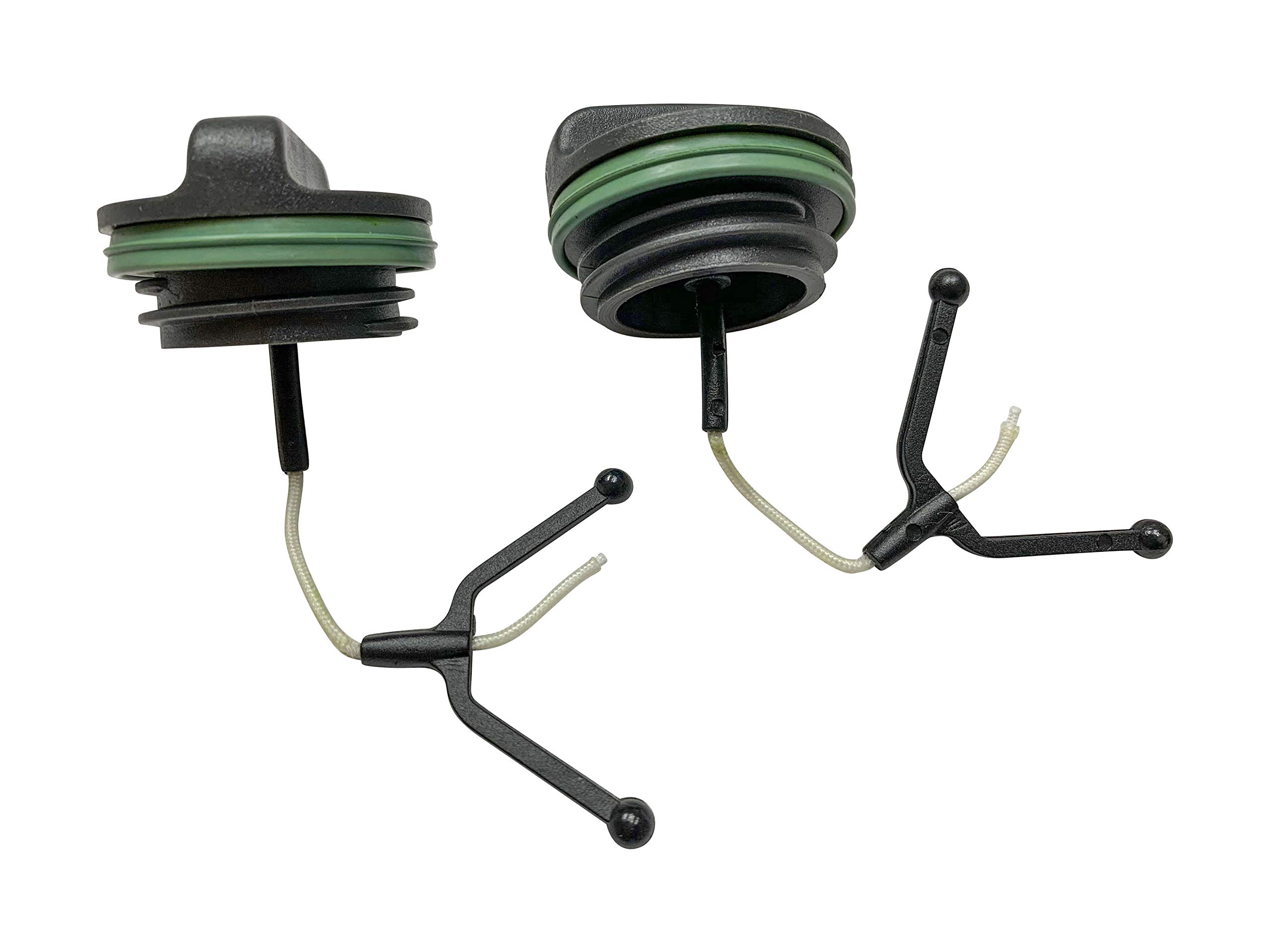 Fuel & Oil Cap (2 Pcs Set) Compatible with Husqvarna chainsaw 288 365 357 359 395 455 Rancher Parts OEM 537215202 537 21 52-02