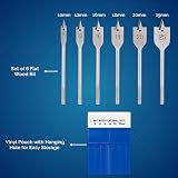 iTrend 6pc Heavy Duty Flat Wood Drill Bit Set 1/4 Hex Shaft DIY Tools view 5