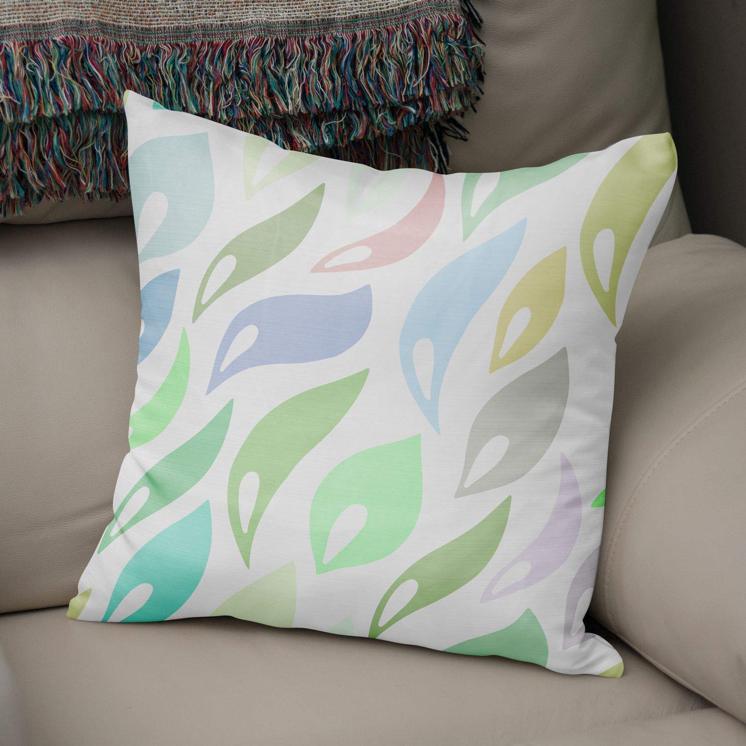 Bonamaison Decorative Cushion Cover Random Pattern, Throw Pillow Covers, Home Decorative Pillowcases for Livingroom, Sofa, Bedroom, Size:50x50 Cm - Designed and Manufactured in Turkey