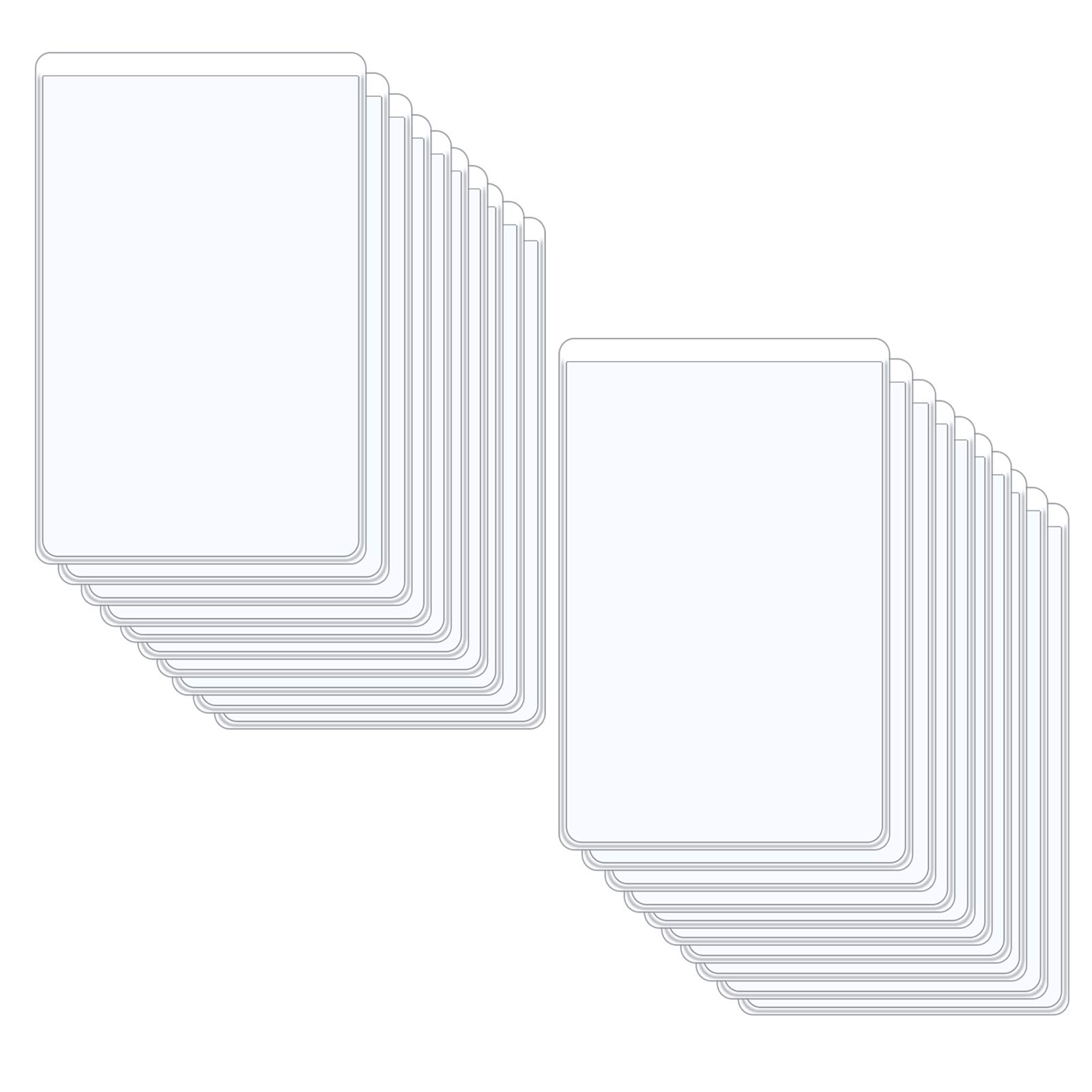 YunBey 20 Pcs Card Holder Protector Sleeves Plastic Credit Card Sleeves Soft Transparent ID Business Card Holder for Insurance Card, Debit Card, Driver's License (9.3x6cm)