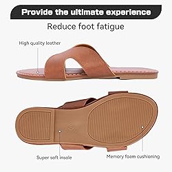 Toybdsunx Women's Flat Slide Sandals Summer Open