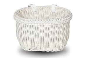 EIRONA Bicycle Front Handlebar Basket for 12-18 Inch Girls Bike, Water Resistant Storage, Bicycle Accessories