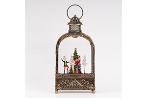 ZQQLITE Nutcracker Christmas Snow Globes Lantern Christmas Snow Globe with Music Dance Soldier Nutcracker,6H Timer,USB Lined/Battery Operated Lighted Lantern for Christmas Festival Decoration Gifts