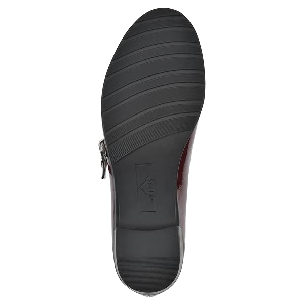 CLIFFS BY WHITE MOUNTAIN WOMEN’S HUNTA CUSHIONED DOUBLE-STRAP MARY JANE PUMP, BURGUNDY/PATENT, 8.5 M