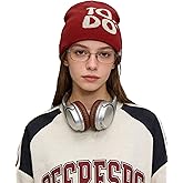 CLAPE Streetwear Y2K Beanie Letter Graphic Knit Hat Hip Hop Skull Cap Trendy Fashion Beanies for Men & Women