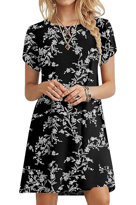 Casual Summer Dresses For Women HOTOUCH Women Printed Dress For