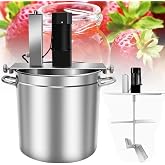 KUIOPNET Automatic Food Mixer -Commercial Heating Mixer with 4 Blade Stirring Scraper,for Making Jam, Sauce, Filling, Hot Pot Seasoning Bottom Soup Stirre(15L)