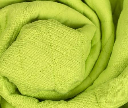 0,5m Steppstoff Rauten groß - lime - wattiert extra dick