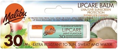 Malibu Sun Stick Lip Balm SPF 30 Mint Flavour High Protection UVA UVB 4g