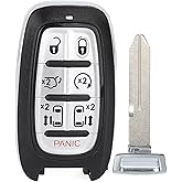 TOP-VIGOR Keyless Entry Remote Control Car Key Fob Replacement Compatible with Chrysler Pacifica Voyager 2017 2018 2019 20020 2021 2022, 433Mhz Smart Chip 7 Button for M3N97395900 68241531