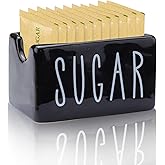 Ceramic Sugar Packet Holder for Coffee Bar, Small Sugar Packet Organizer, Sugar Packet Container for Storage, Sugar Packets C