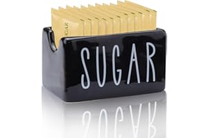 Ceramic Sugar Packet Holder for Coffee Bar, Small Sugar Packet Organizer, Sugar Packet Container for Storage, Sugar Packets C