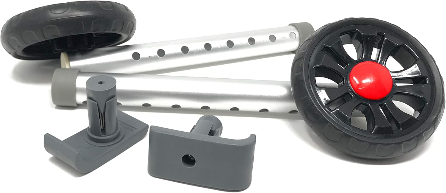 TREADZ/Sport Edition: Universal Walker Wheel Kit with Free Flexfit Skis (Rockin Red): Health & Personal Care