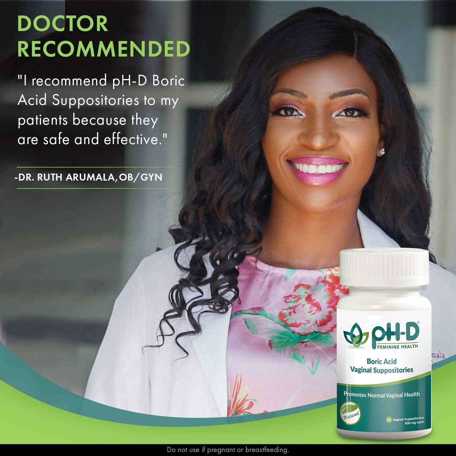 pH-D Feminine Health - 600 mg Boric Acid Suppositories - Woman Owned - Alternative Support for Vaginal Balance -24 count: Health & Personal Care
