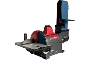 BUCKTOOL Pro 1HP Bench Belt Sander for Metal Working, 4 x 36 in Belt and 8 in Disc Sander with 1HP Direct-drive Motor, Benchtop for Metalworking, BD4801-M