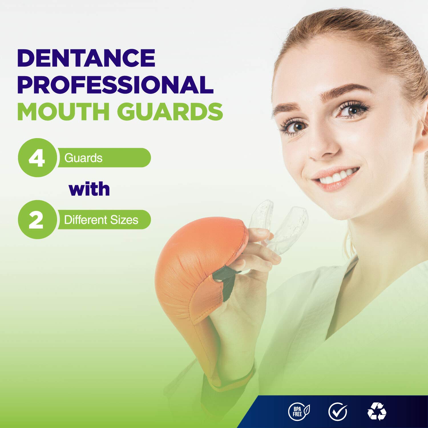 Dentance Professional Dental Guards – Set of 4 Made In USA - Custom Fit - BPA Free - Perfect Dental Guards for Teeth Grinding and Sport Athletes - Regular and Heavy Duty protection - Teeth Whitening : Beauty