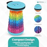 Trimming Shop Heavy Duty Foldable Telescopic Stool Rainbow view 3