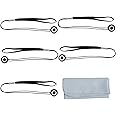 ChromLives 5 Pack Lens Cap Leash Lens Cap Keeper Holder with Microfiber Cleaning Cloth,Prevent Lens Cap Lost Compatible with DSLR SLR Camera Canon/Nikon/Sony/Panasonic/Fujifilm Camera and More