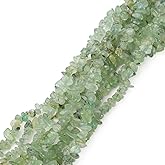 LAIDANLA Prehnite 400pcs Natural Chip Stone Beads 5-8mm Healing Crystal Irregular Gemstones Drilled DIY Loose Rocks Bead Crystal for Bracelet Earrings Necklace Jewelry Making Crafting