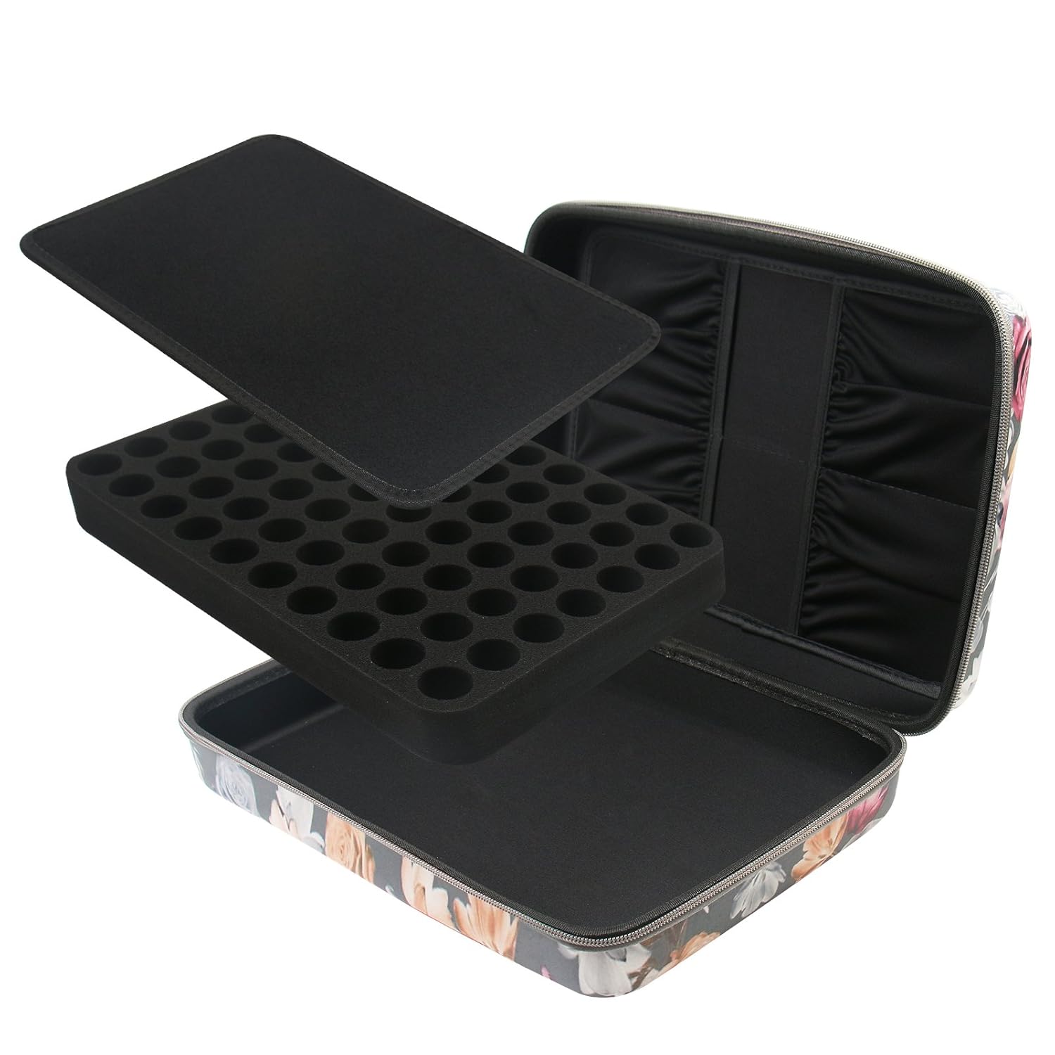 Essential Oils Storage Hold 70 Bottles - Carrying Hard shell Organizer Case for Artnaturals/ Young Living/ Radha/ Doterra Aromatherapy Essential Oils 5ml, 10ml, 15ml with Foam Insert - Lavender : Beauty