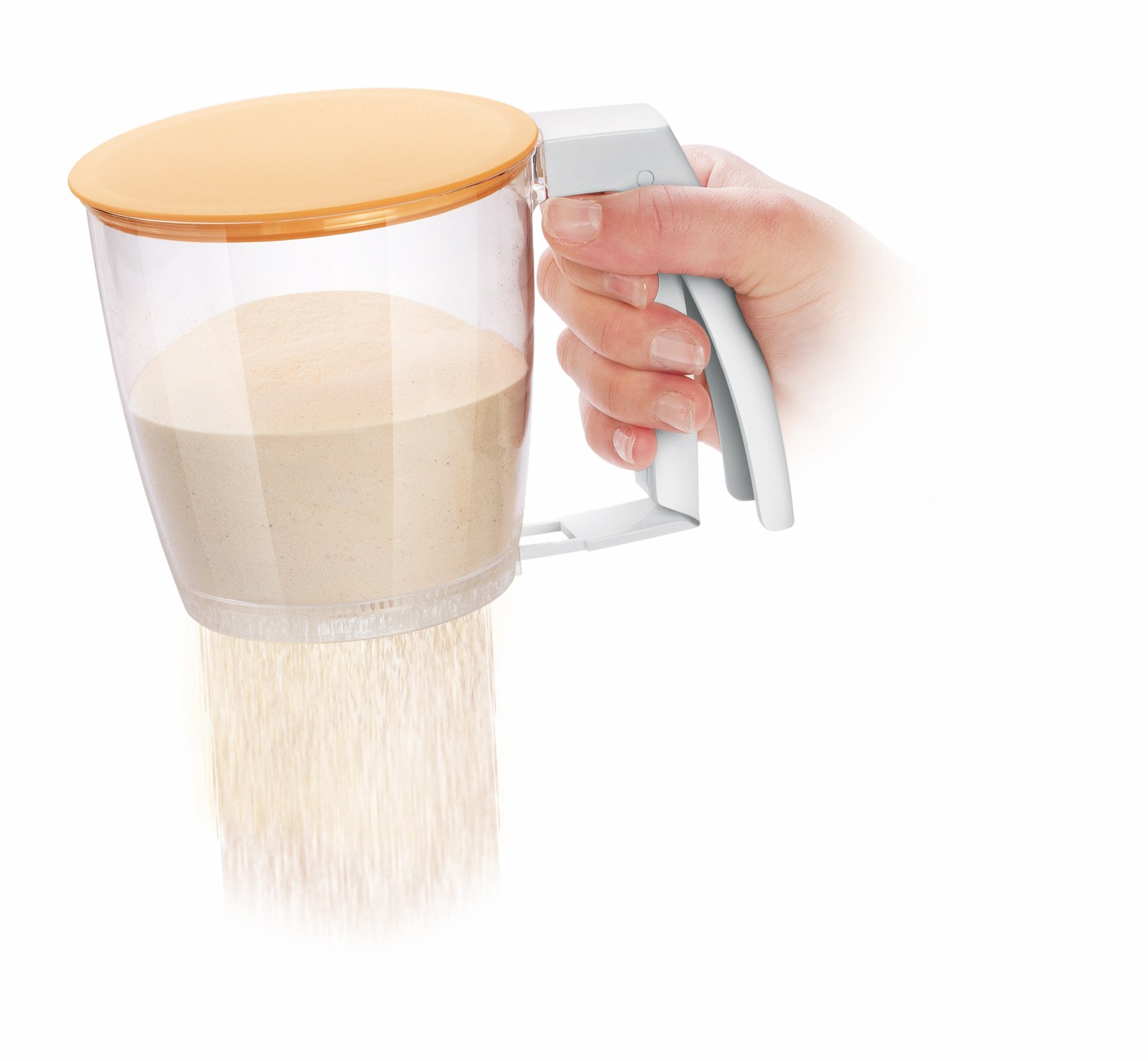 Tescoma Delicia 630341-Mechanical Sieve, Yellow, 16 x 11.5 x 11.5 cm