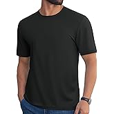 Cotrasen Mens Short Sleeve T-Shirts UPF 80+ Lightweight Moisture Wicking Regular Fit Casual Crew Neck Solid Tee Shirts