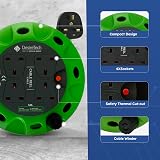 Desiretech 4 Socket Extension Lead 5m Heavy Duty Cable Reel 13A CE UKCA view 6