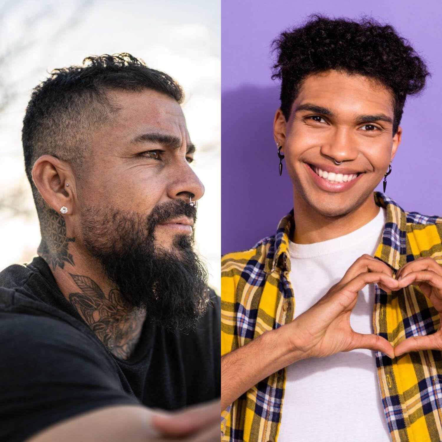 17 Pairs Earrings for Men, Stainless Steel Earrings For Men Sensitive Skin, Fashion Earring Piercing Jewelry Cross Dangle Hoop Earrings Kit Studs Long-lasting Shine