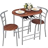 VECELO 3-Piece Dining Table Set for Kitchen