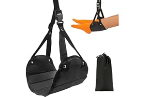 FEIMINI Airplane Footrest Desk Foot Hammock - Portable Adjustable Plane Leg Rest - Relaxation and Comfort for Long Flying Travel Foot Rest - Long Airplane Flight Accessories for Feet (Black)