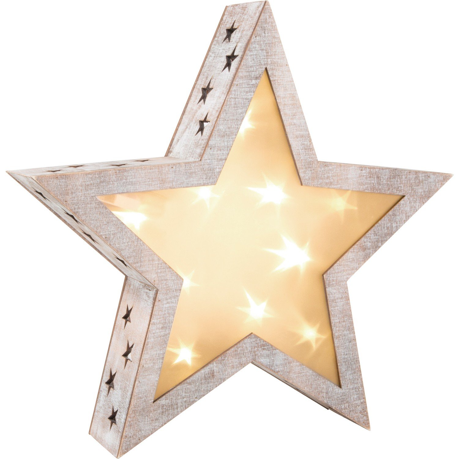 Small Foot- Shabby Chic Star Lamp, Large Luminous Toys, Multicolor (1)