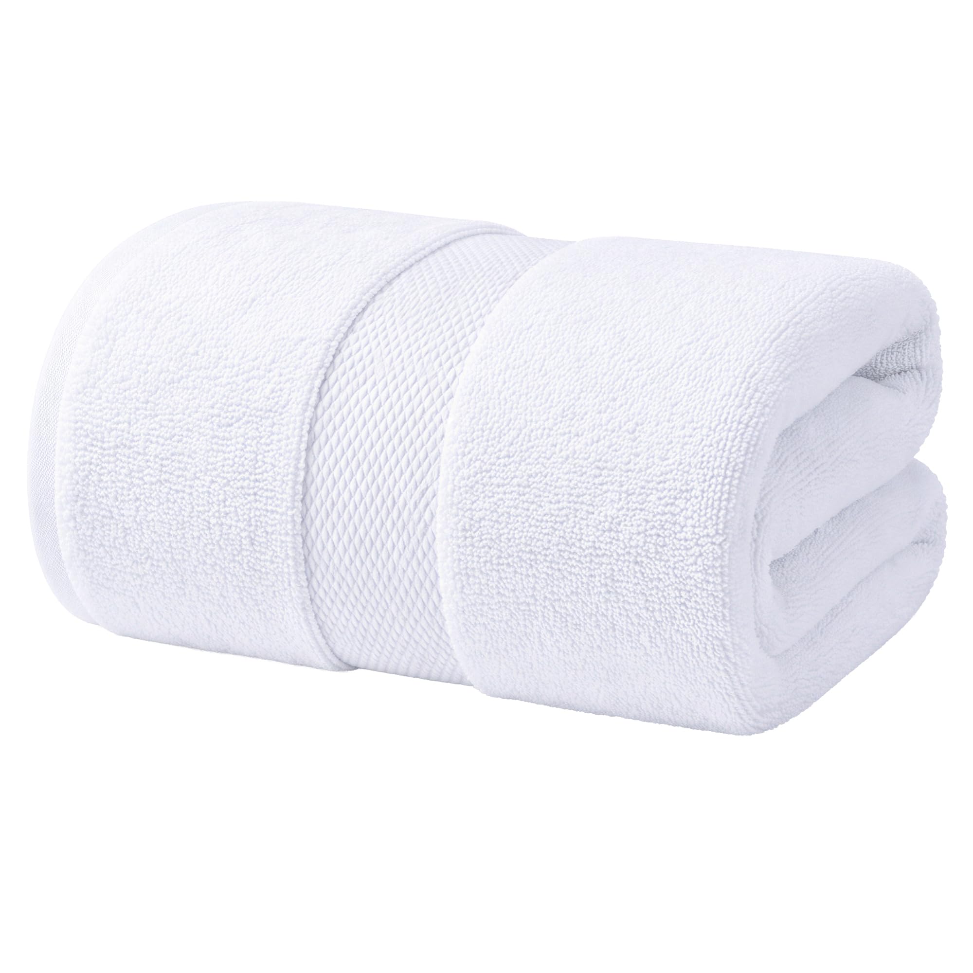 Infinitee Xclusives – Luxury Bath Sheets Towels – 1 Pack 600 GSM (35X70 Inches) – 100% Ring Spun Cotton Large Bath Towels for Bathroom (Brilliant White, Bath Sheets - Pack 1)