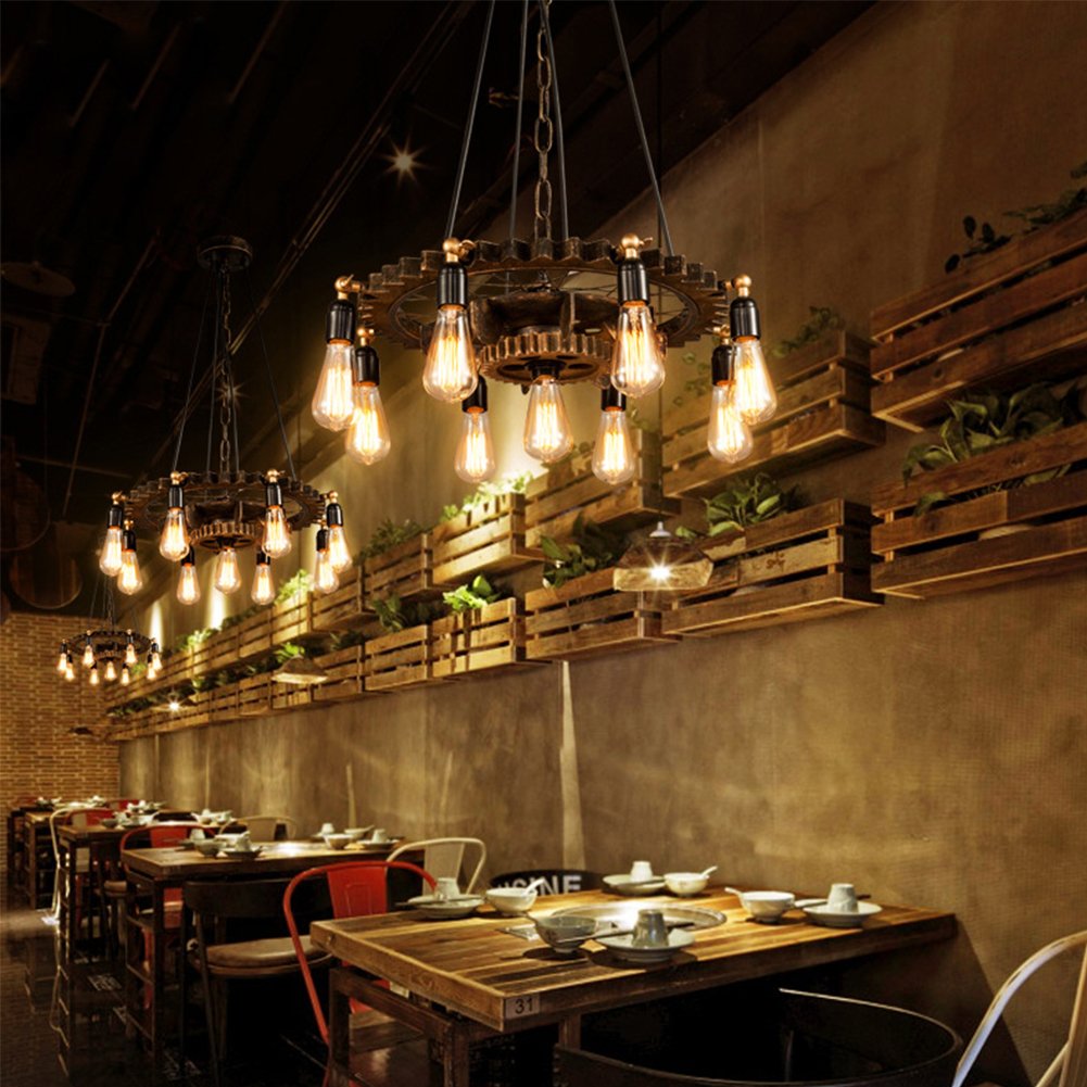 Tubayia 4 Unidades Rusticas Steampunk Madera Rueda Dentada Pared