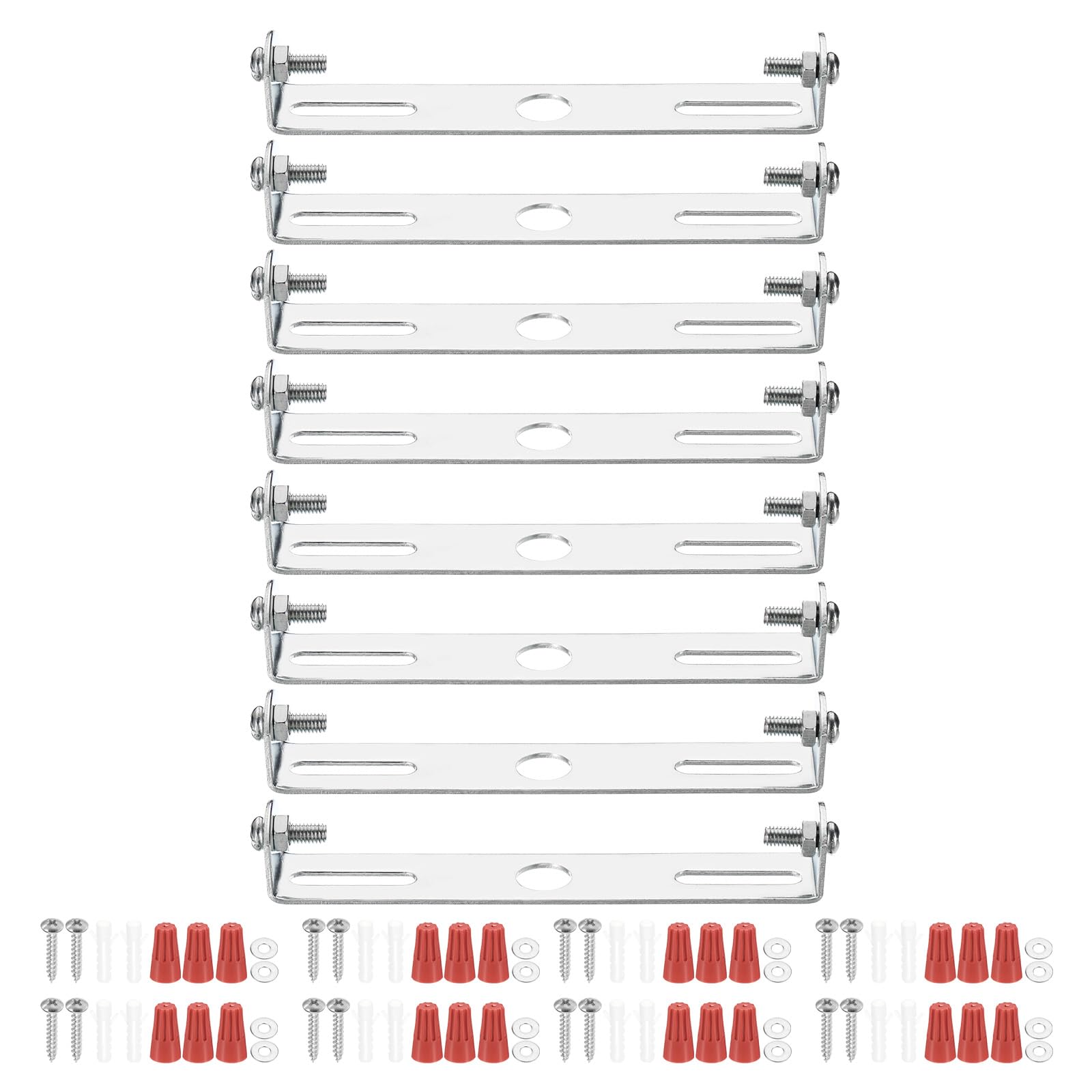 PATIKIL 105mm (4.13") Universal Light Fixture Mounting Bracket Kit, 8 Set Light Crossbar Ceiling Light Plate with Screw for Wall Light Ceiling Light Pendant Chandelier