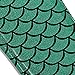 Diamond keep it Women's Mermaid Fish Scale Printing Full Length Leggings (Large, Green)