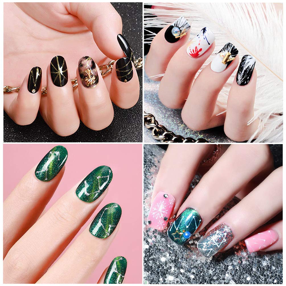 Double Ended Nail Art Brushes, TEOYALL 5 PCS Nail Dotting Pen Liner Brush Nail Art Point Drill Drawing Tools Set : Beauty