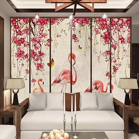 YiShuQiang Wallpaper Fototapeten Flamingo Wall Wandbilder Wohnzimmer Schlafzimmer Büro Flur Dekoration Fototapetens,250 * 175