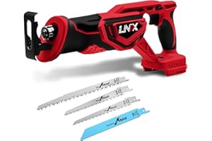 L1NXIXI Cordless Reciprocating Saw for Milwaukee 18V Battery, Brushless Electric Recip Saw with 4 Blades, 0-2800 SPM Variable Speed, Tool-Free Blade Change, for Wood/PVC/Metal Cutting
