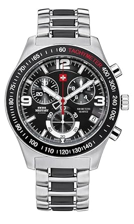 Swiss Military By Chrono Analogue Black Dial Mens Watch SM34016.02