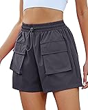 GRAPENT High Waist Shorts for Women Casual Baggy