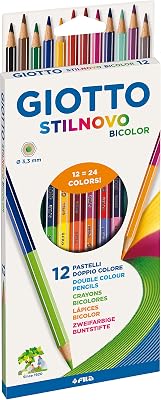 Stilnovo Bicolor Lápices de Colores, Estuche 12 Uds