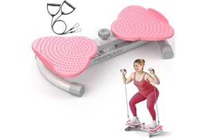 FEIERDUN Waist Twister Machine, Noiseless Ab Twister Board for Core Strength, Slim Waist and Toned Abs, Waist Twisting Machine for Home Gym Equipment for Women, 300 LBS Capacity
